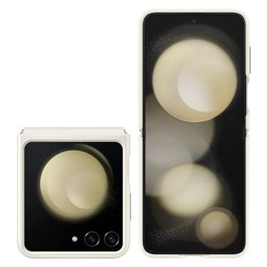 Samsung Galaxy Z Flip5 Compatible Case Cover With Polyurethane Leather - White